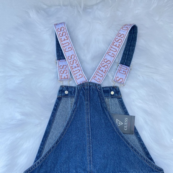 New GUESS Denim Jamper Skirt SZ 7 - Picture 4 of 6